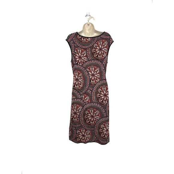 Peruvian Connection Allegra Knit Midi Dress MED Floral Pima Cotton Peru Boho - Picture 4 of 11
